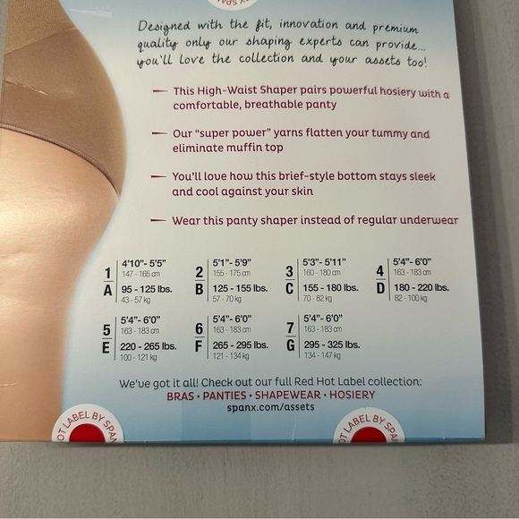 Assets Red Hot Label by SPANX Super Control HighWaist Black Brief Panty Sz 6 NWT - Picture 7 of 8